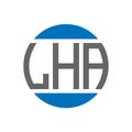 LHA letter logo design on white background. LHA creative initials circle logo concept. LHA letter design