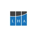 LHA letter logo design on WHITE background. LHA creative initials letter logo concept. LHA letter design