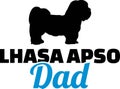 Lhasa Apso dad silhouette