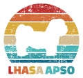 Lhasa Apso vintage color