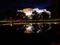 Lhasa Potala palace lake night view Royalty Free Stock Photo