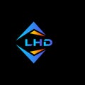 LHD abstract technology logo design on Black background. LHD creative initials letter logo concept Royalty Free Stock Photo