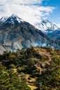 Lhotse, Lhotse shar peaks village and forest in Himalayas