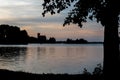 Lhouette of Trakai Island Castle in Lithuania Royalty Free Stock Photo