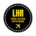 LHR London airport symbol icon