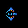 LHS abstract technology logo design on Black background. LHS creative initials letter logo concept Royalty Free Stock Photo