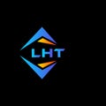 LHT abstract technology logo design on Black background. LHT creative initials letter logo concept Royalty Free Stock Photo