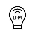 li-fi light bulb. Internet communication. Vector illustration. Stock image.