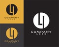 Li, il initial logo design letter with circle shape