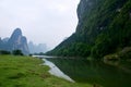 Li Jiang river and its mountains Royalty Free Stock Photo