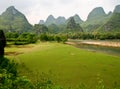 Li Jiang river and its mountains Royalty Free Stock Photo