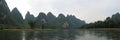 Li Jiang river and its mounts Royalty Free Stock Photo