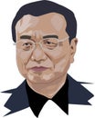 Li Keqiang Portrait Vector Illustration Royalty Free Stock Photo