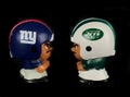 Li`L Teammates Collectibles Toys, NY Giants v. the Jets Royalty Free Stock Photo