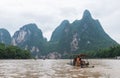 Li river boat trip, China Royalty Free Stock Photo