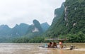 Li river boat trip, China Royalty Free Stock Photo