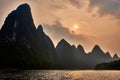 Li river, Guilin Yangshuo Guangxi China Royalty Free Stock Photo