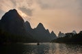 Li river, Guilin Yangshuo Guangxi China Royalty Free Stock Photo