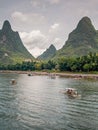 Li river karst mountain landscape in Yangshuo, China