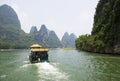 Li River and Karst Mountains of Guilin Royalty Free Stock Photo