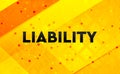Liability abstract digital banner yellow background