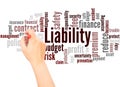 Liability word cloud hand writing concept Royalty Free Stock Photo