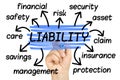 Liability Word Cloud tag cloud isolated Royalty Free Stock Photo