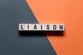 Liaison - word concept on cubes Royalty Free Stock Photo