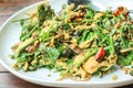 Liang leaves fried with eggs - Stir fried vegetable with egg men