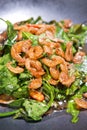 Liang vegetables with dried shirmp, Thai food