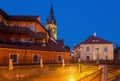 Liar Bridge in night light of Sibiu Royalty Free Stock Photo