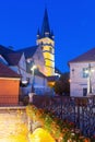 Liar Bridge in night light of Sibiu Royalty Free Stock Photo