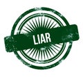 liar - green grunge stamp