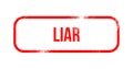 Liar - red grunge rubber, stamp