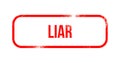 liar - red grunge rubber, stamp