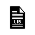 Black solid icon for Lib, file and liberal Royalty Free Stock Photo