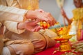 libation, Thai engagement, pour water in Thai wedding