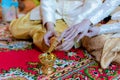 libation, Thai engagement, pour water in Thai wedding, pouring water in Thai wedding.