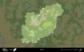 Libava highlighted, Czechia. Topographic Humanitarian Royalty Free Stock Photo