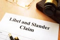 Libel and Slander Claims. Royalty Free Stock Photo