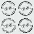 Liberal insignia stamp on white.