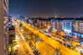 Liberation Boulevard Serbian: Bulevar Oslobodjenja by night in Novi Sad, Serbia.