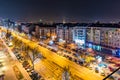 Liberation Boulevard Serbian: Bulevar Oslobodjenja by night in Novi Sad, Serbia.