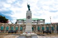 Liberation Memorial, Stanley, War Memorial for fallen British soldiers and those who helped liberate the Falkland Islanders. Royalty Free Stock Photo