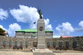 Liberation Memorial, Stanley, War Memorial for fallen British soldiers and those who helped liberate the Falkland Islanders. Royalty Free Stock Photo