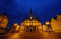 Liberec townhall night Royalty Free Stock Photo