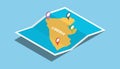 Liberia africa explore maps with isometric style and pin location tag on top