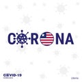 Liberia Coronavirus Typography. COVID-19 country banner