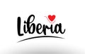 Liberia country text typography logo icon design