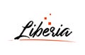 Liberia country typography word text for logo icon design